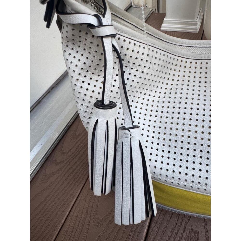 Coach Legacy Perforated Stripe Duffle Convertible Bag 22412 lemon multi (220 - Picture 6 of 11